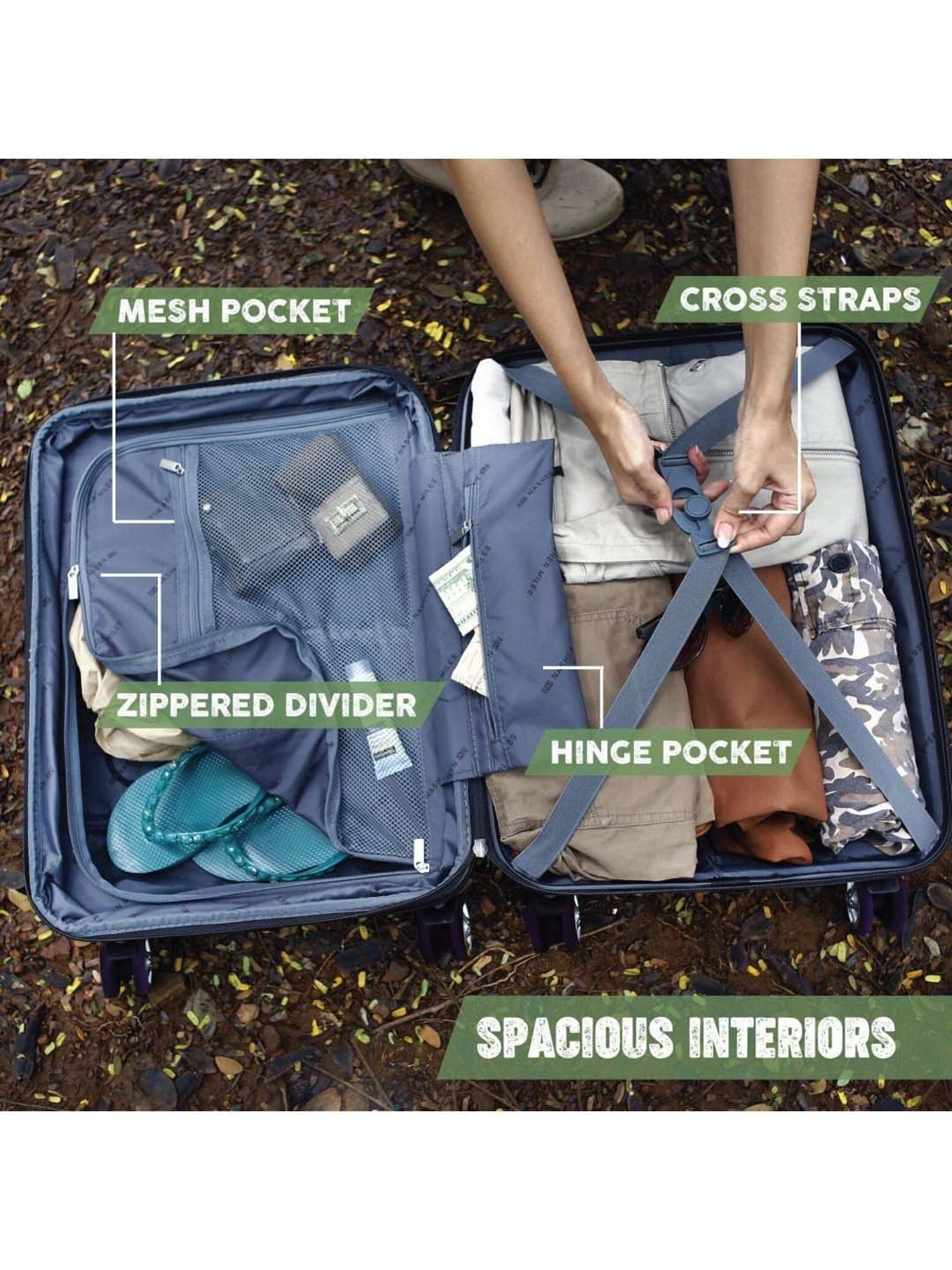 Nasher Miles Warrior Expander Hard-Sided PP Cabin Luggage Bag Dark Grey 20 Inch | 55CM Trolley Bag