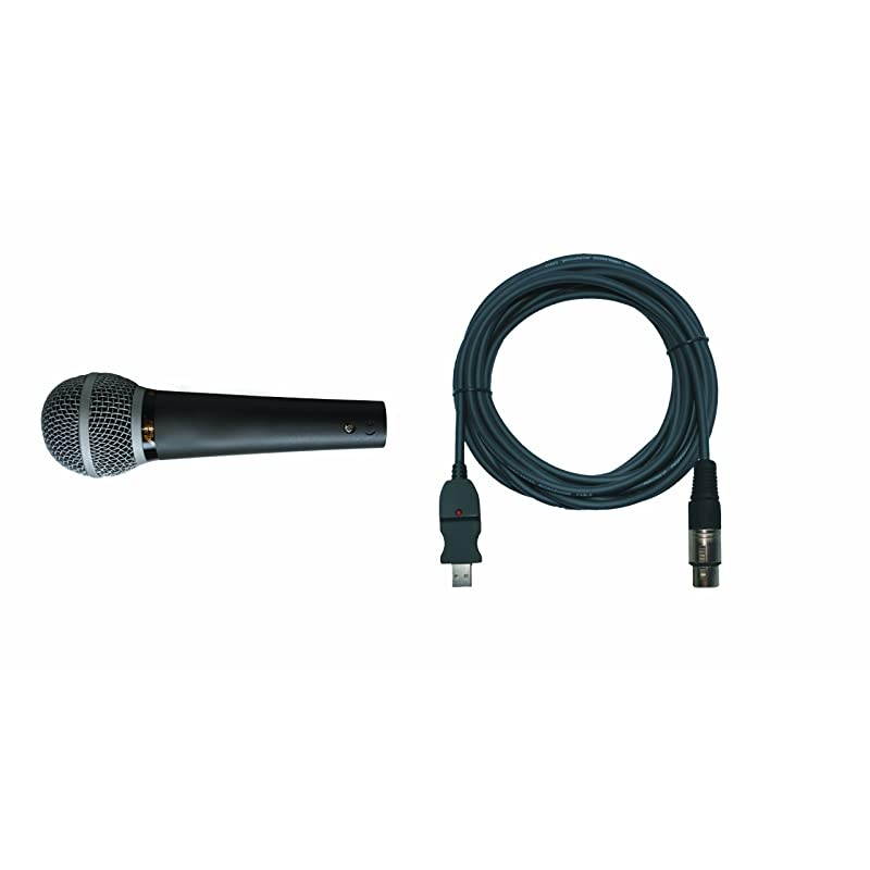 APM150PRO-U Professional Super-Cardioids Neodymium Dynamic Microphone with 20-Feet XLRF-USB Cable (Without On/Off Switch)