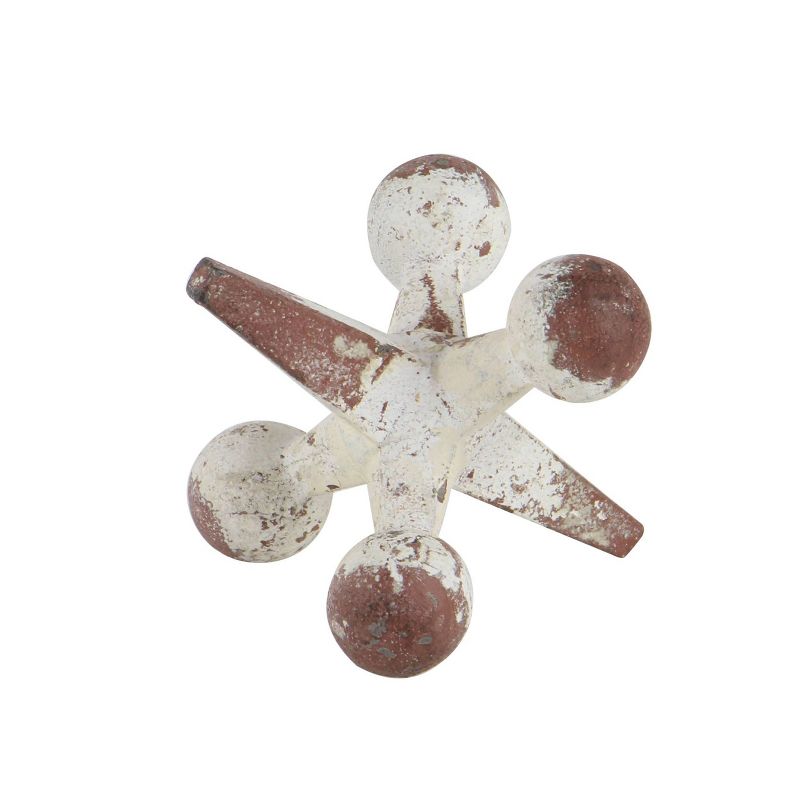 Industrial Arts Rustic Iron Jacks Table Sculptures Blue/White/Gray 4" 2pk - Olivia & May