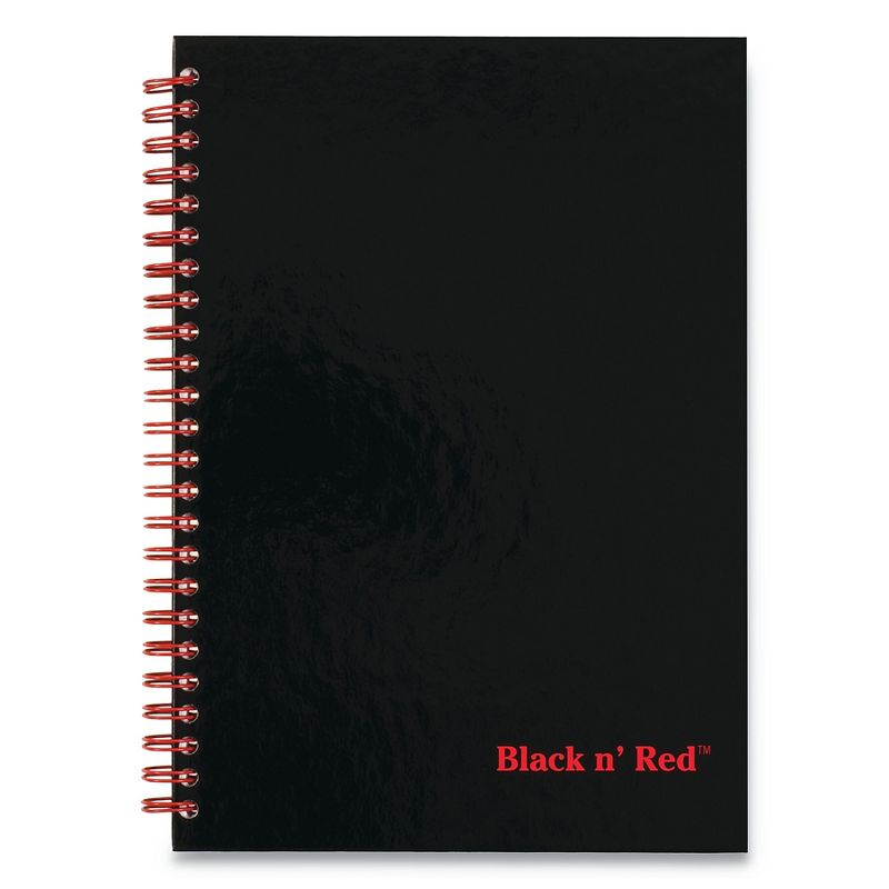 Black N' Red Hardcover Notebook Twin Wire Margin/Perf 9-7/8"x7" BK/RD 400110532