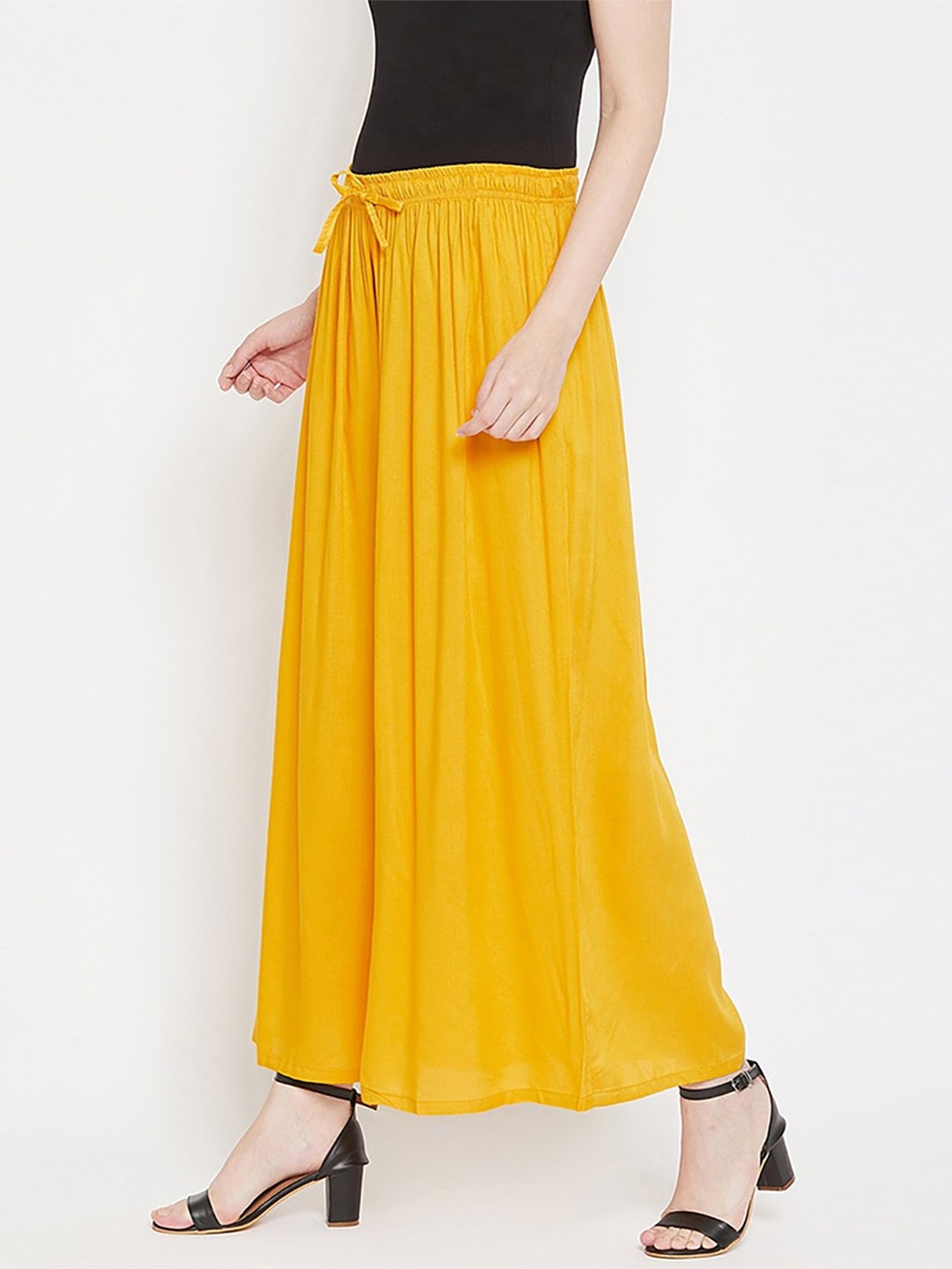 Castle Mustard Regular Fit Palazzos