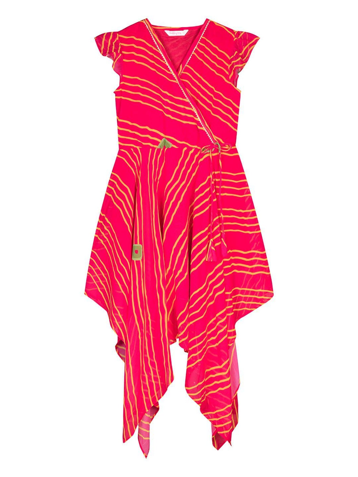 Budding Bees Kids Red Striped Dress