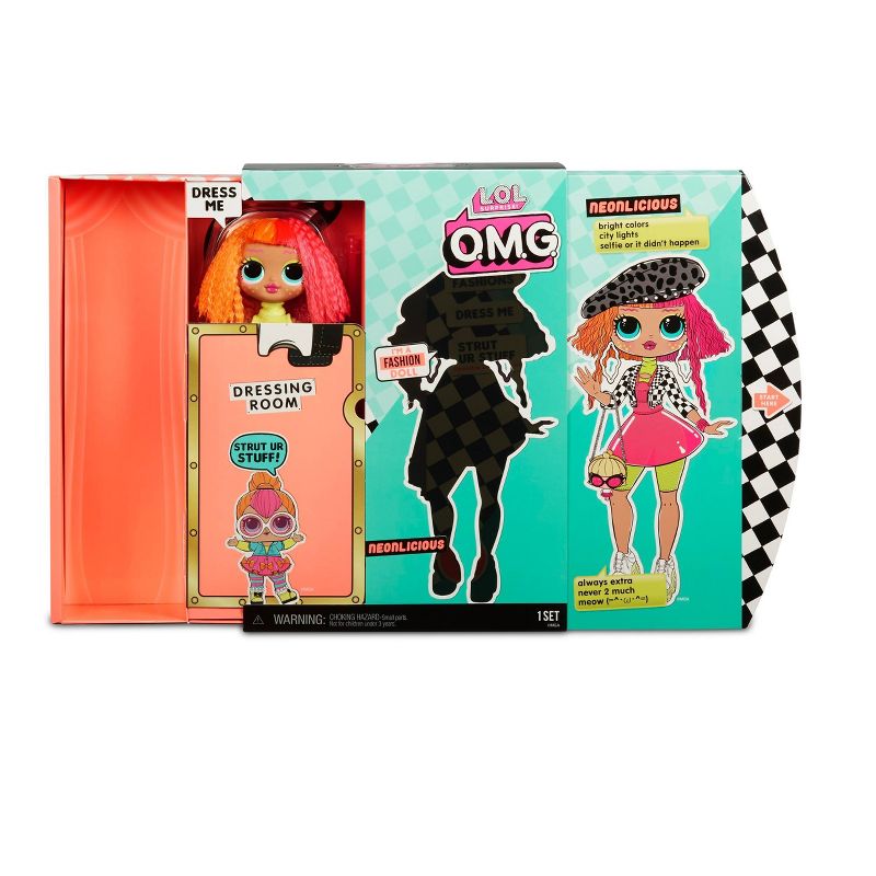 L.O.L. Surprise! O.M.G. Neonlicious Fashion Doll with 20 Surprises