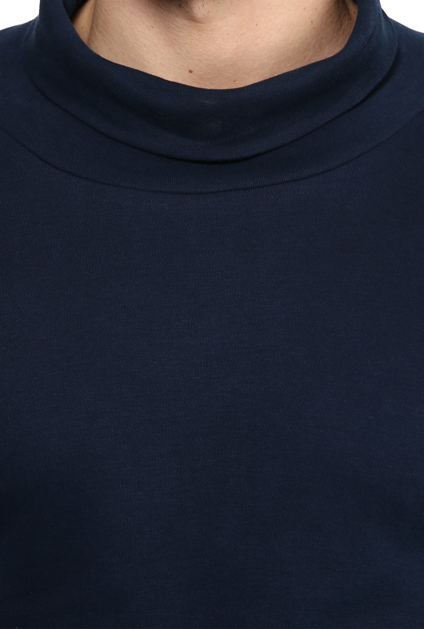 Hypernation Navy High Neck T-Shirt