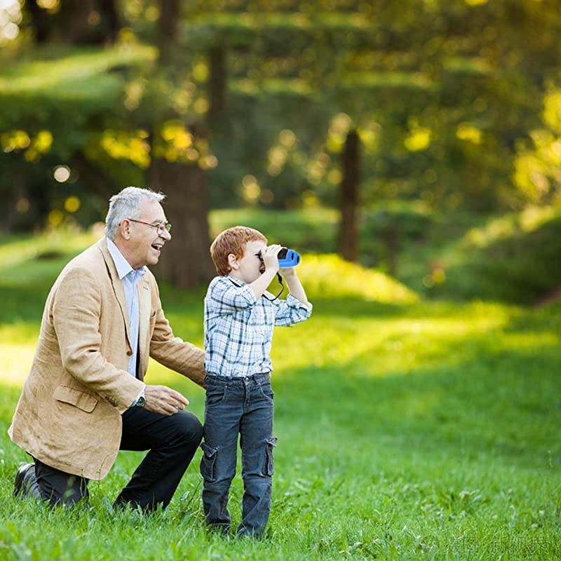 Toys for 48 Year Old Boys Compact Shockproof Binocular for Kids Gifts for 69 Year Old Boys Birthday Present for Kids 8x21 Blue