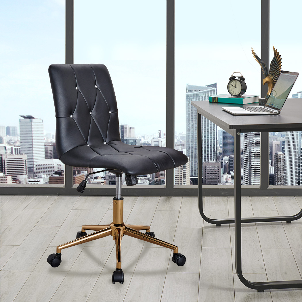 Office High Back Diamond Tufted Special Designer Task Chair Executive Computer Desk Receptionist Rolling Chair