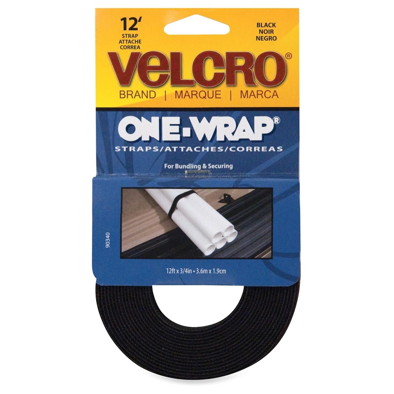 VELCRO USA Inc VEK90340 Get A Grip Velcro - 0.75" x 12.00 ft. - Black