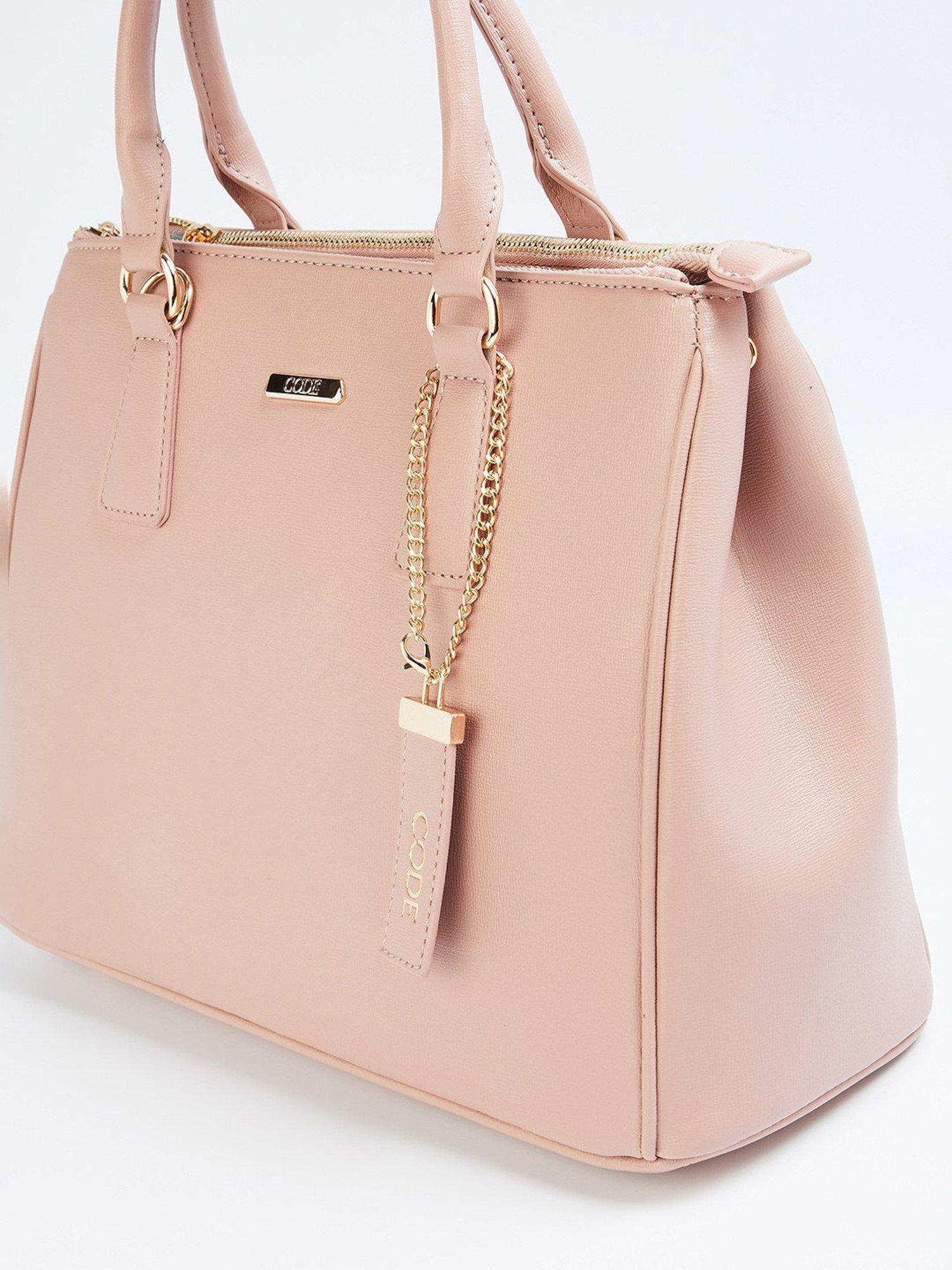 Code by Lifestyle Pink Solid Handbag