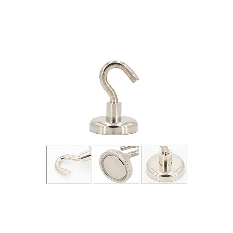 Magnetic Hooks Refrigerator,Cruise Ship Accessories, 80LBS Super Magnets with Neodymium Rare Earth for Hanging, Door Holder, Keys, Home, Office, Refrigerators, BBQ, Pack of 5.