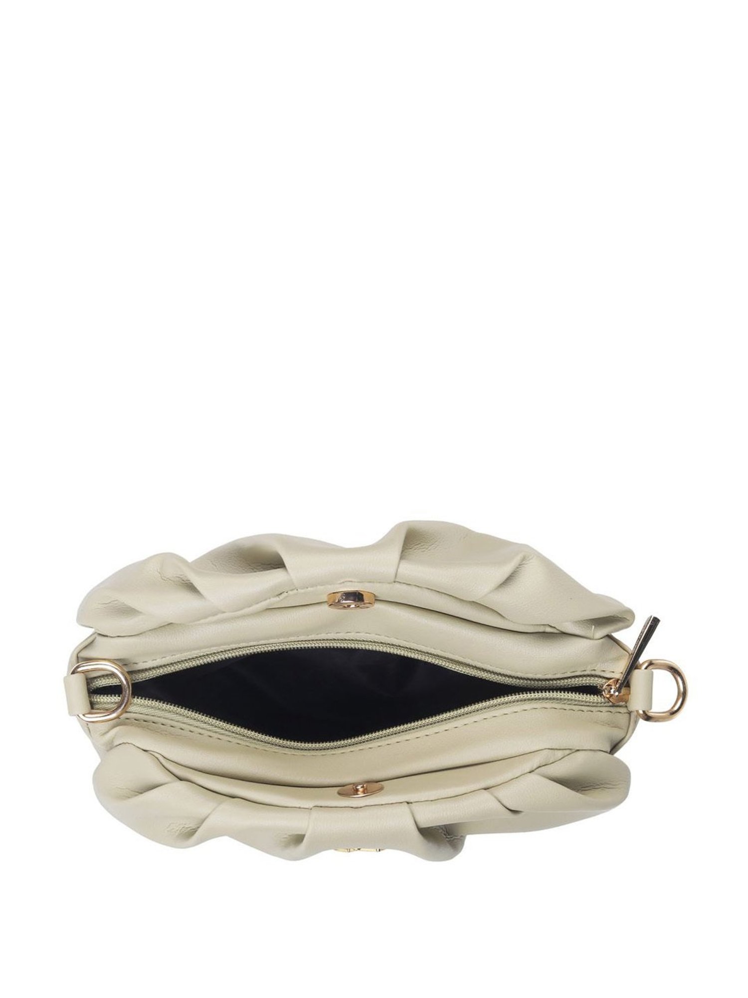 Metro Light Green Synthetic Solid Shoulder Handbag