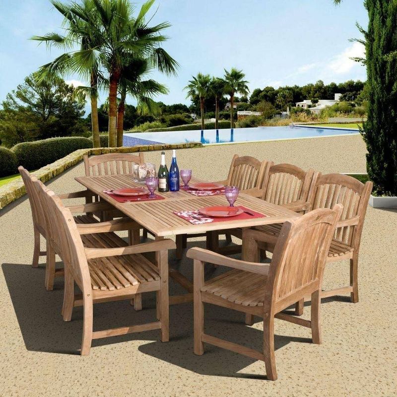 7pc Classic Outdoor Patio Dining Set Gray Wash - Saracina Home