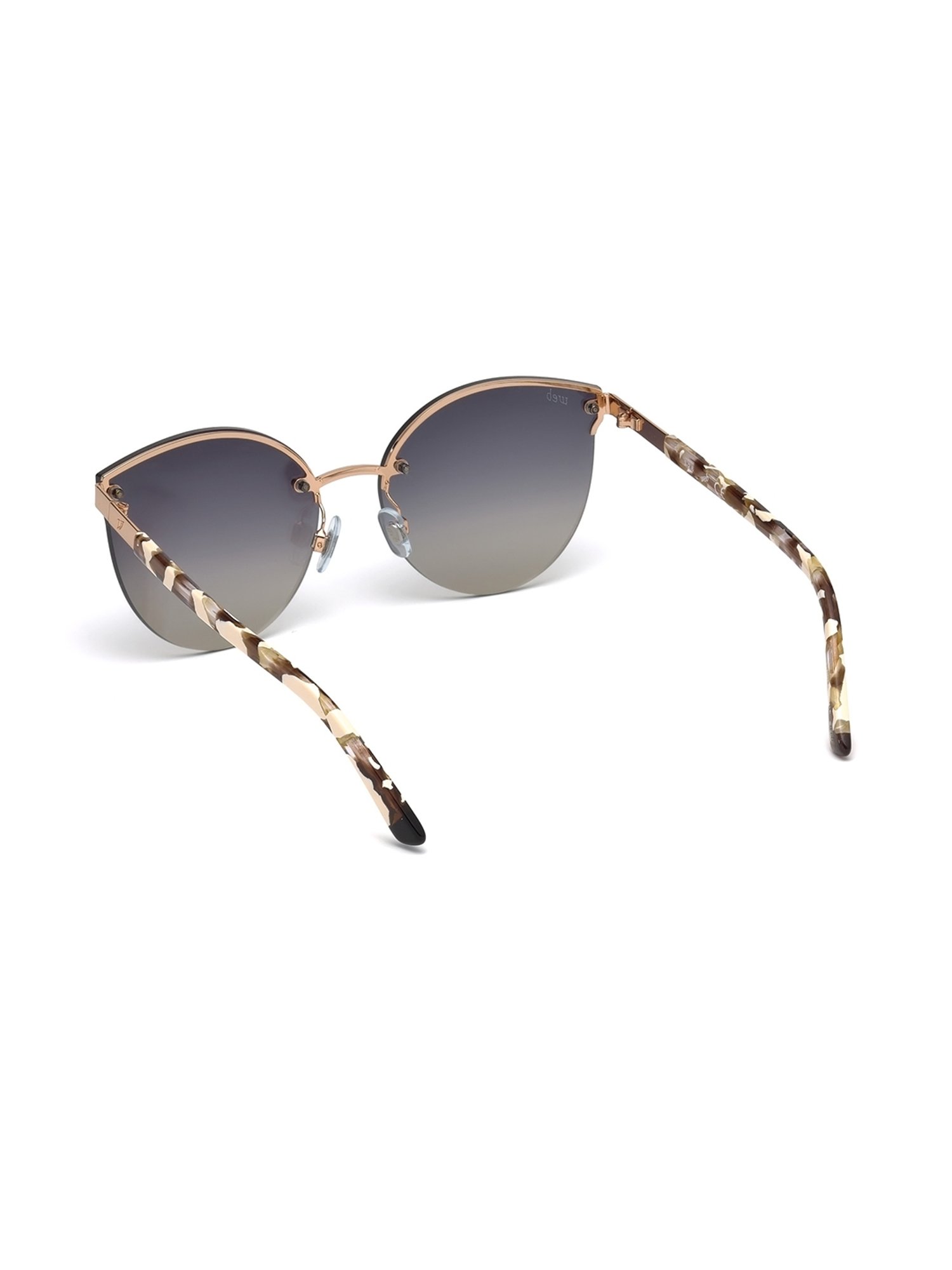 WEB EYEWEAR Grey Oval Sunglasses Designed in Italy