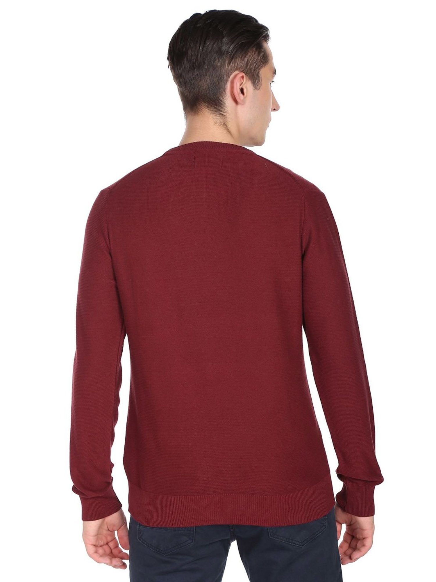 U.S. Polo Assn. Maroon Regular Fit Sweater