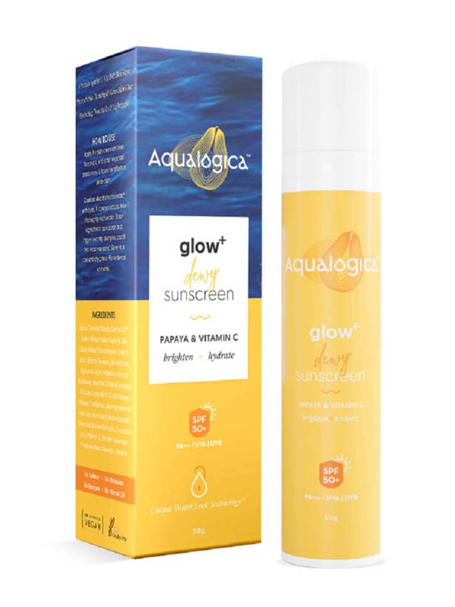 Aqualogica Glow+ Dewy Sunscreen with SPF 50 - 50 gm