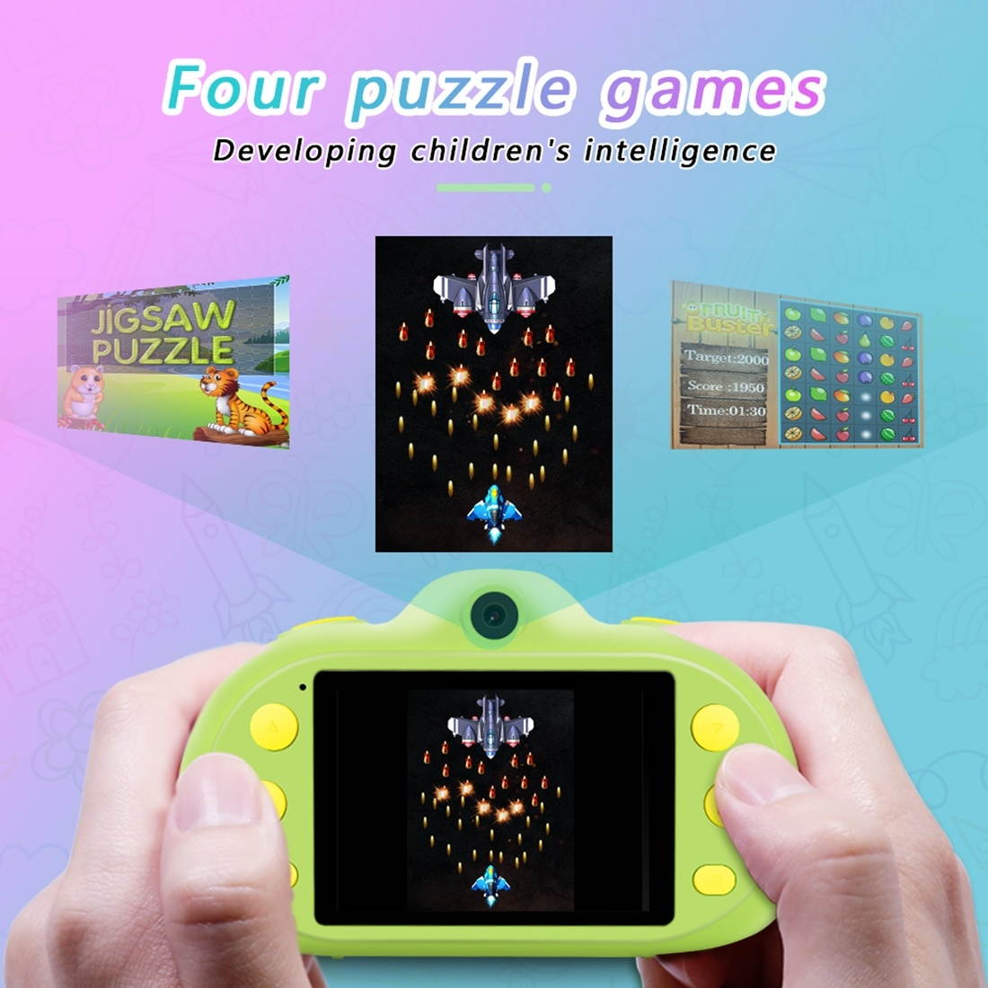 P8 2.4 inch Eight-megapixel Dual-lens Children Camera, Support for 32GB TF Card