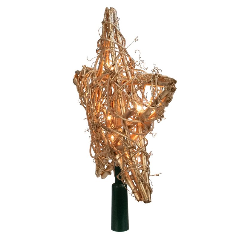 J. Hofert Co 9.5" Lighted Clear Constant Wide Angle 5 Point Star Christmas Tree Topper - Multicolor LED lights