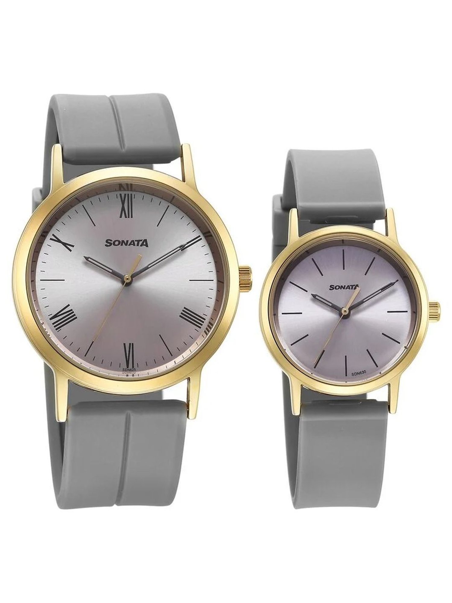 Sonata 7712787046YP01P Alloy Pairs Analog Watch for Couple