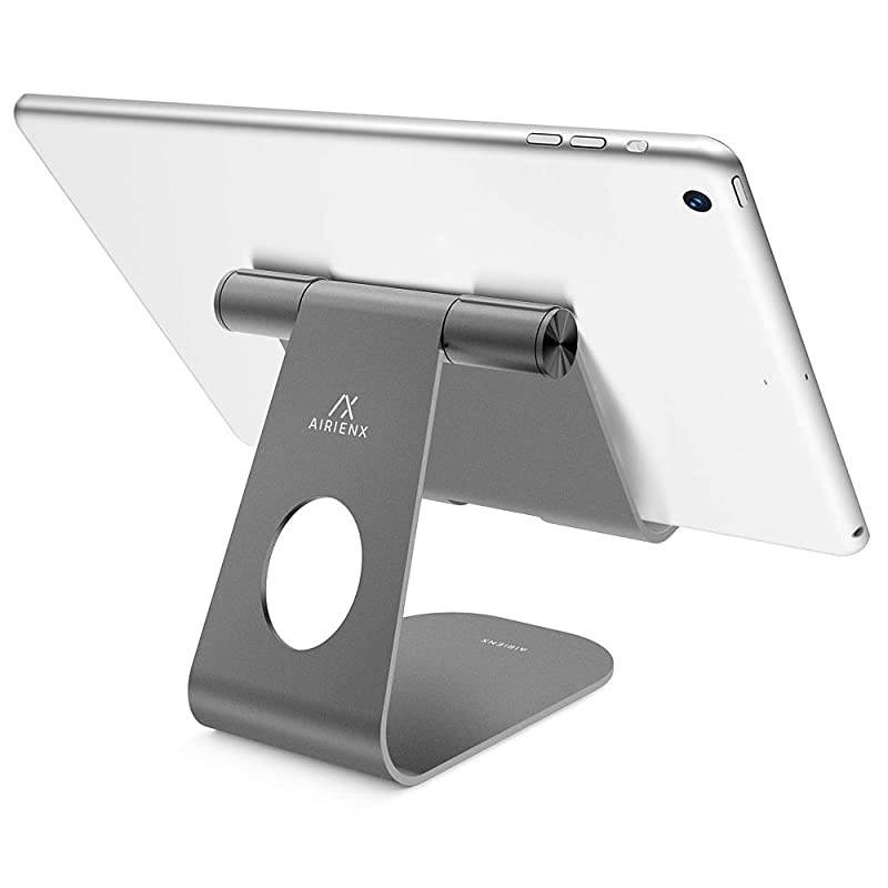 Adjustable Tablet Stand  Heavy Duty Desktop Stand Holder Dock Compatible with Tablets Such as iPad Pro 97 105129 Air Mini 4 3 2 Kindle Fire Tab EReader and More 413 Gun Metal