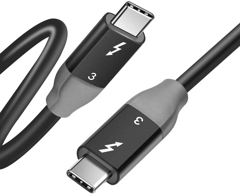 Thunderbolt 3 Cable (2Ft/100W/40Gbps) Electop USB C to USB C Cable 20V/5A Supports 5K@ 60hz or Double 4K @60hz Monitor Compatible External SSD eGpu (External Gpu) MacBook USB-C Docking Station