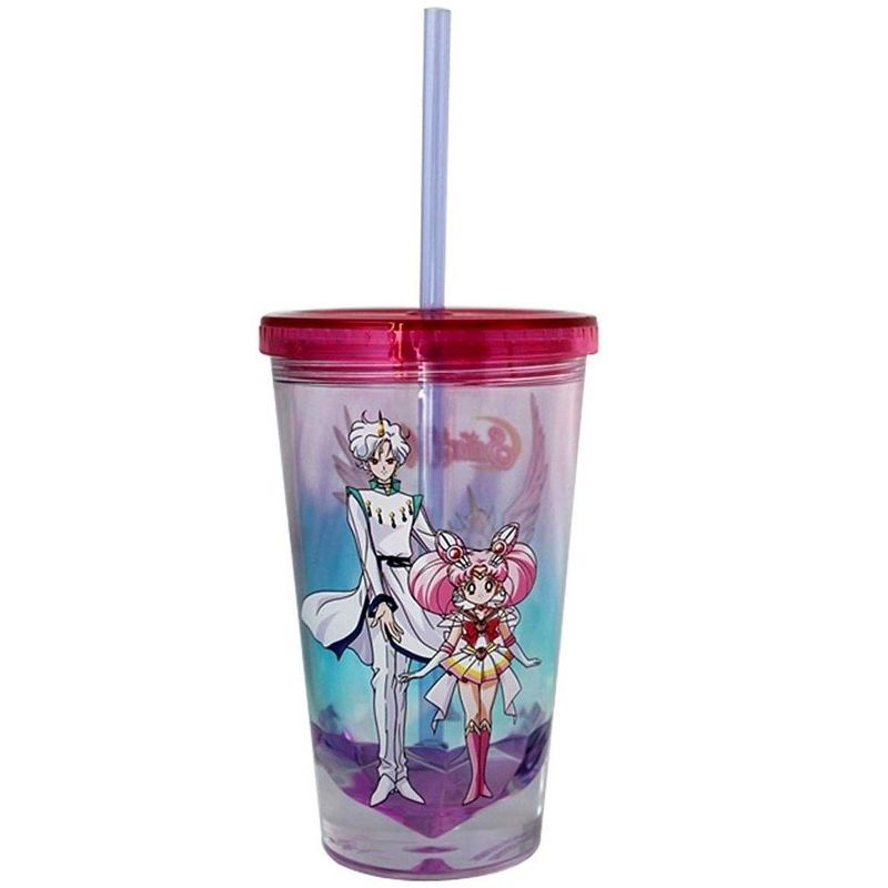 Just Funky Sailor Moon Pegasus Diamond Bottom 16oz Carnival Cup w/ Straw & Lid