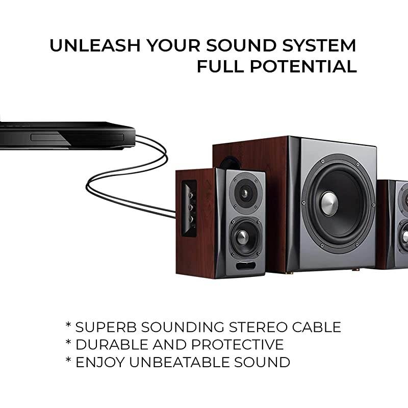 12 feet 2RCA Male to 2RCA Male Home Theater Audio Cable 12 Feet Black