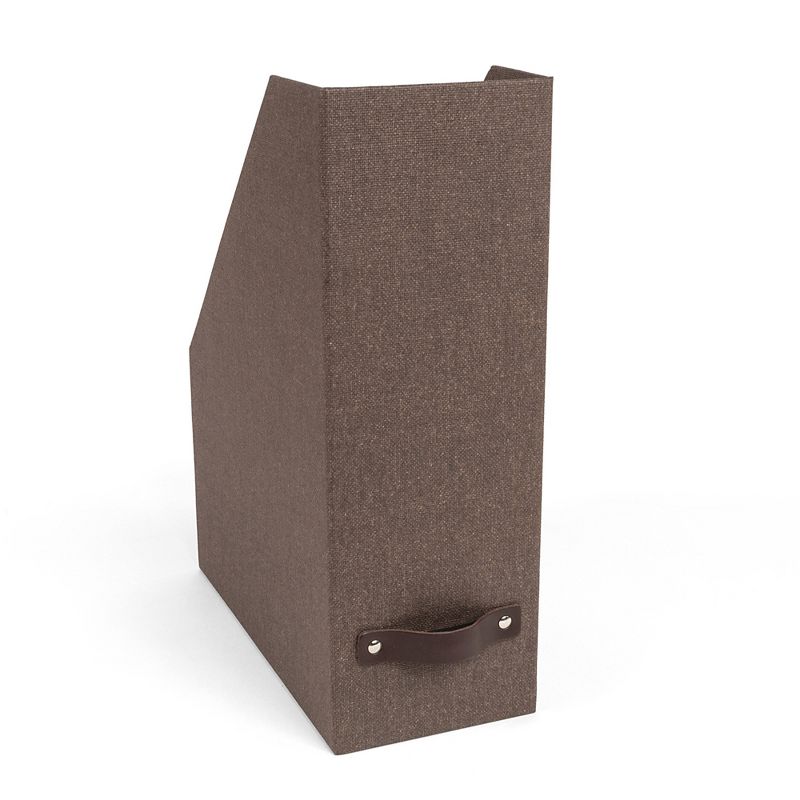 Set of 3 Estelle Canvas Magazine File Dark Brown - Bigso Box of Sweden