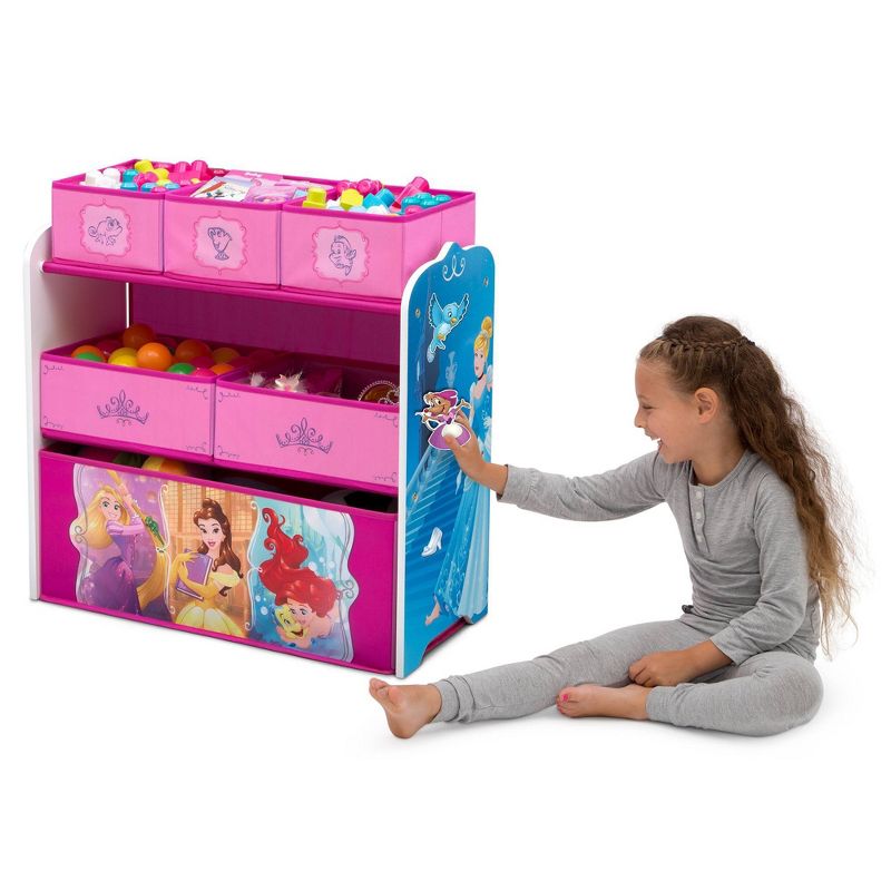 Disney Princess Design and Store 6 Bin Toy Organizer - Delta Children