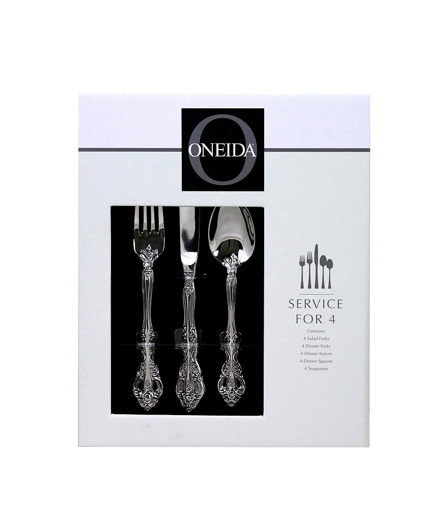 Oneida Michelangelo Traditional 20-Piece Stainless Steel Flatware Set