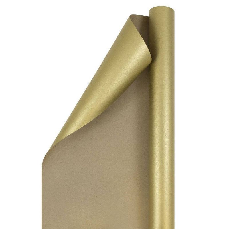 JAM PAPER Bright Color Assorted Kraft Gift Wrapping Paper Roll - Set of 4 packs of 25 Sq. Ft.