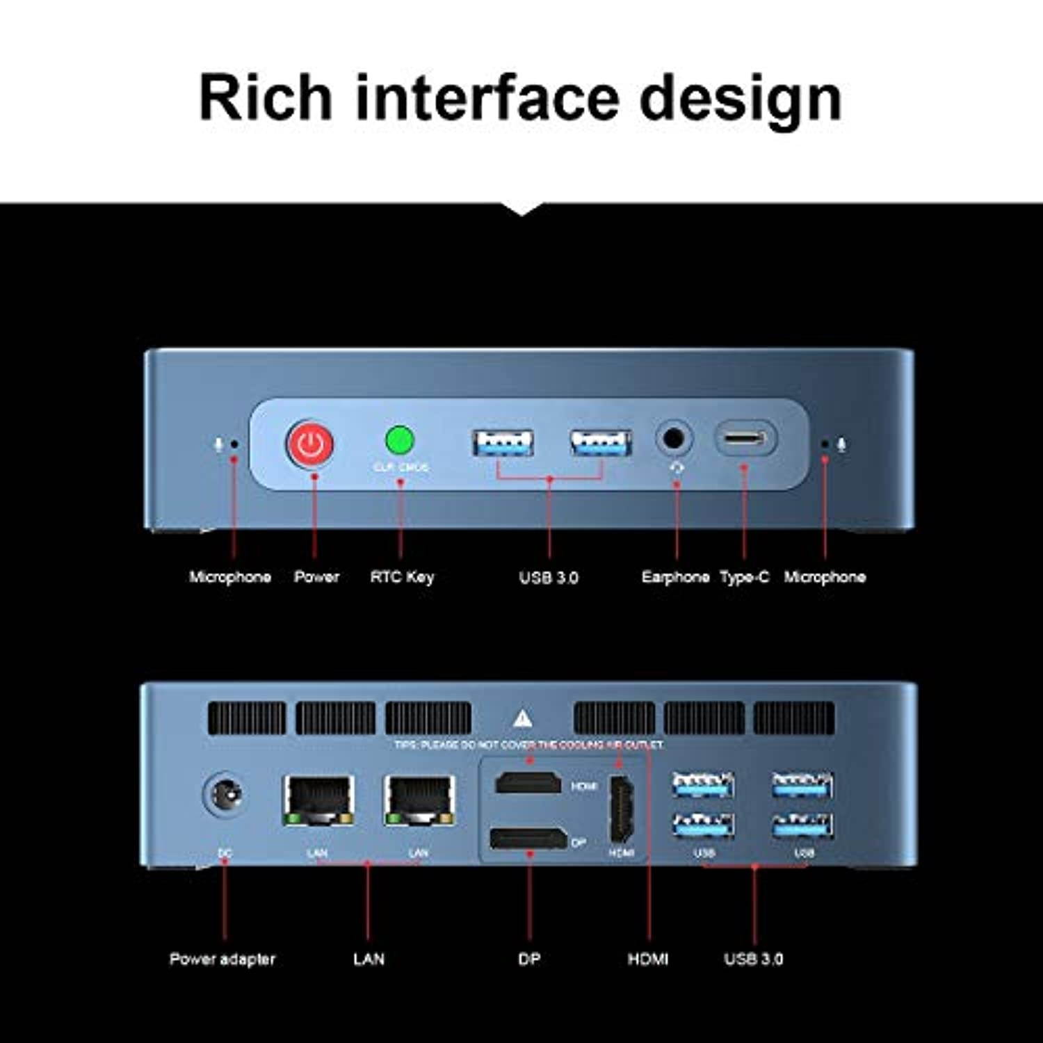 Beelink GTR7 Mini PC Window 10 Pro?AMD Ryzen 7 3750H (up to 4GHz) 16GB RAM 512GB SSD High Performance Business Office Gaming 4K@60hz Mini Desktop Computer Dual HDMI, DP, Type-C,WiFi 6, BT 5.0