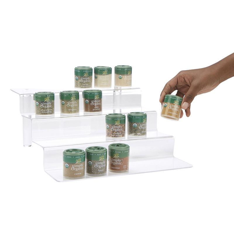 Mind Reader Acrylic 4-Tier Kitchen Cabinet Shelf, Clear