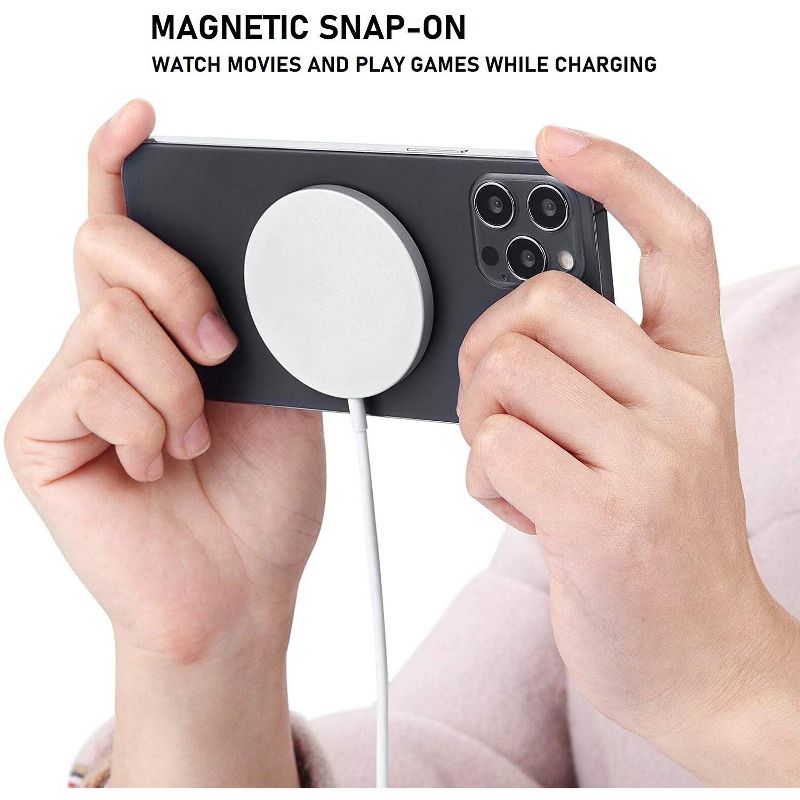 Wasserstein MagSafe Fast Wireless Charger Pad with 20W Quick Charge Power Adapter for iPhone 12, 12 Mini, 12 Pro, 12 Pro Max (White)