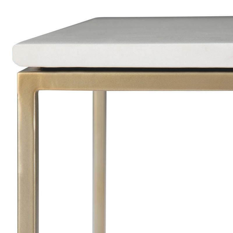 18" Holmes Accent Table White/Gold - WyndenHall