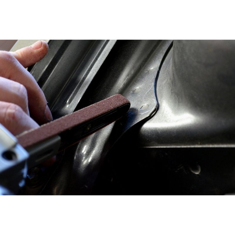 Astro Pneumatic 3036 Air Belt Sander with 3/8 in. x 13 in. 80/100/120-Grit Belts