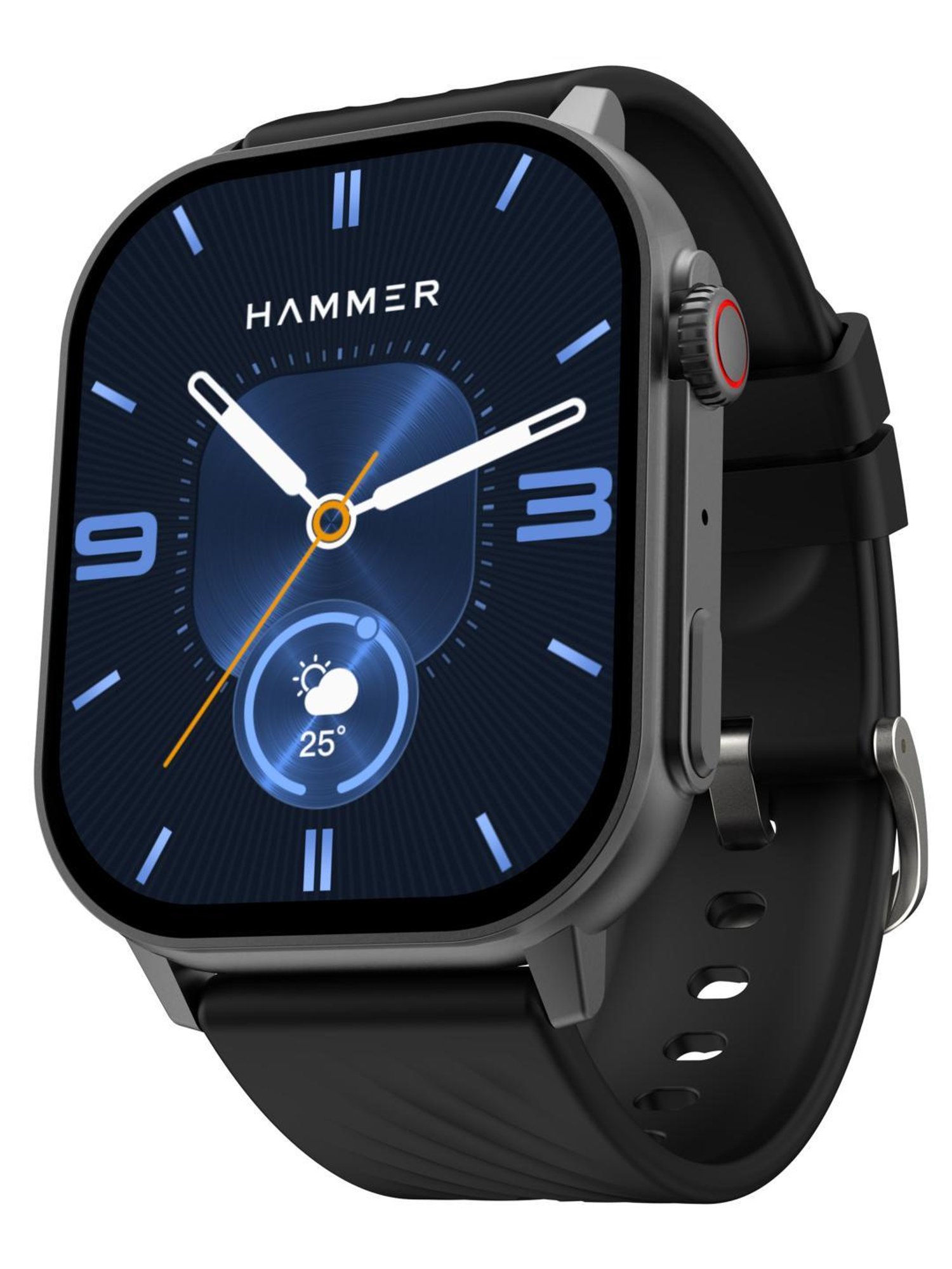 Hammer Arctic BT Calling Smartwatch with 2.04 inch SUPER AMOLED  Display (Powder Black)