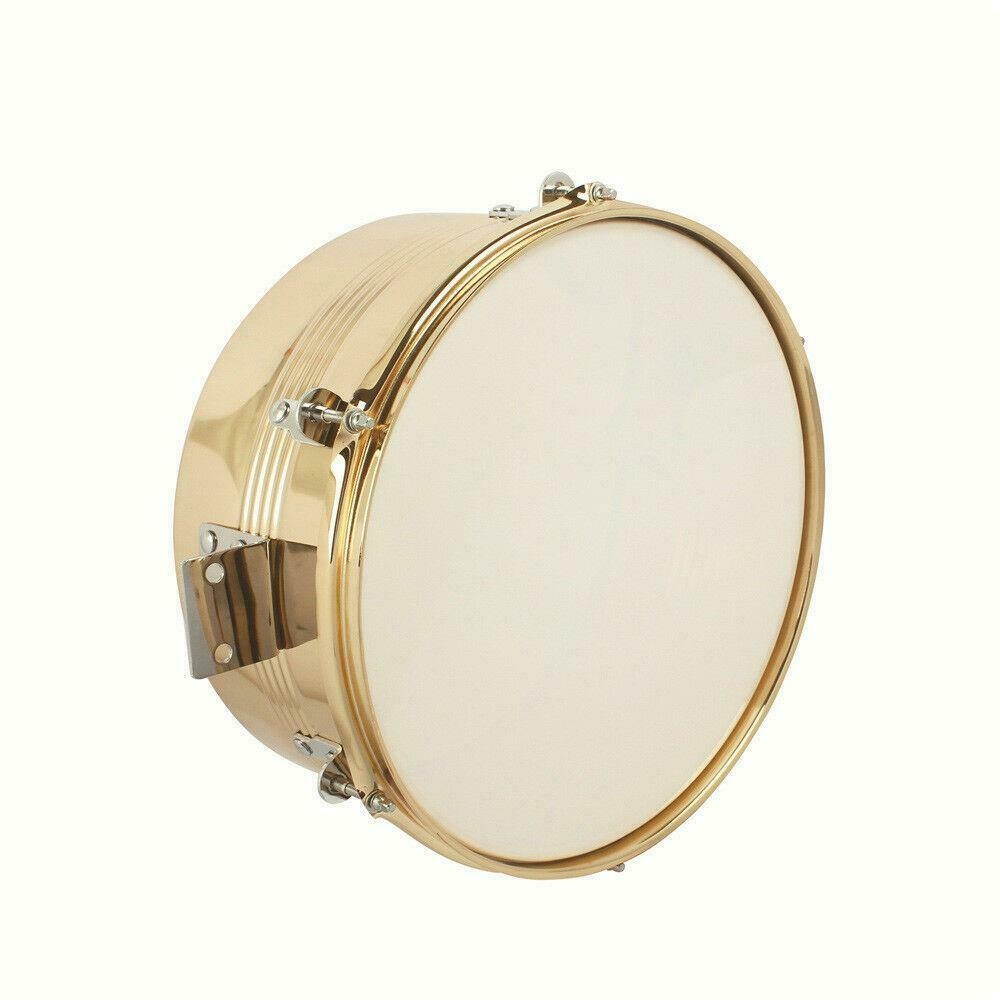 Percussion 13"  14" Timbales Drum Sets Cowbell Holder Stand Drum Sticks Golden