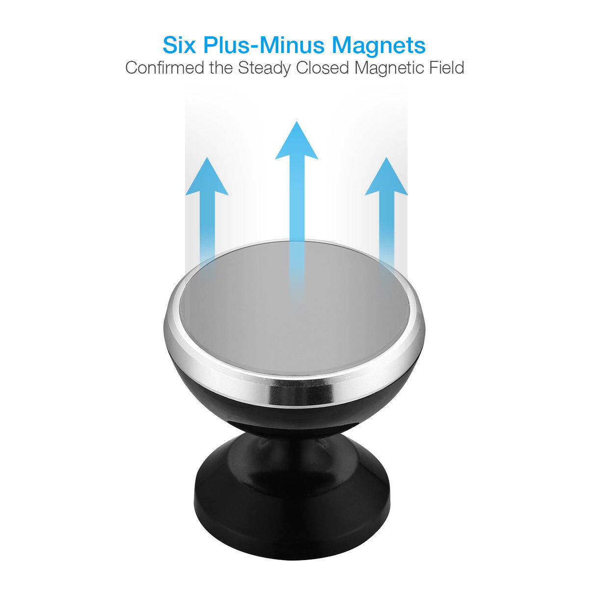 Universal 360&deg; Magnetic Car Mount Cell Phone Holder Stand For iPhone Samsung GPS