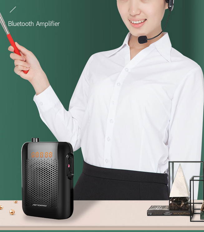 20W Voice Amplifier Portable Details about  Portable Wireless Voice Amplifier Fr Teaching Guiding Speaker+Headset Microphone Black UHF