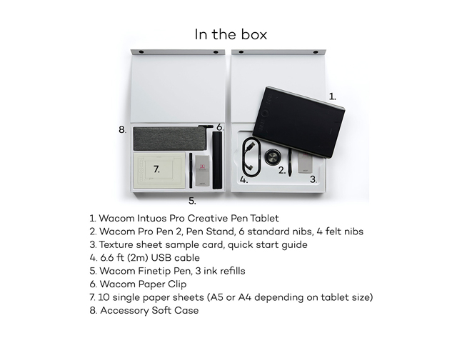 Wacom Intuos Pro Digital Graphic Drawing Tablet for Mac or PC, Medium (PTH660)