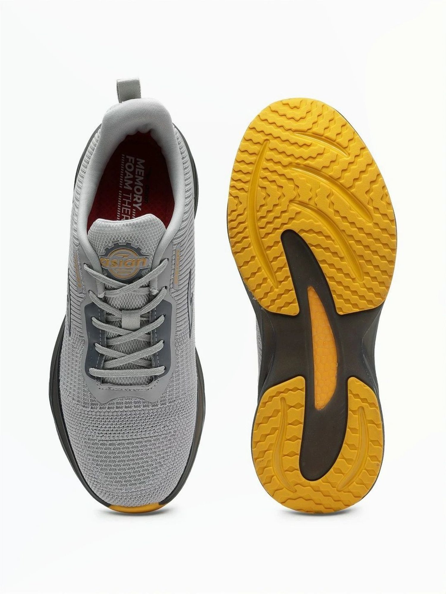 Asian Men's Grey Running Shoes