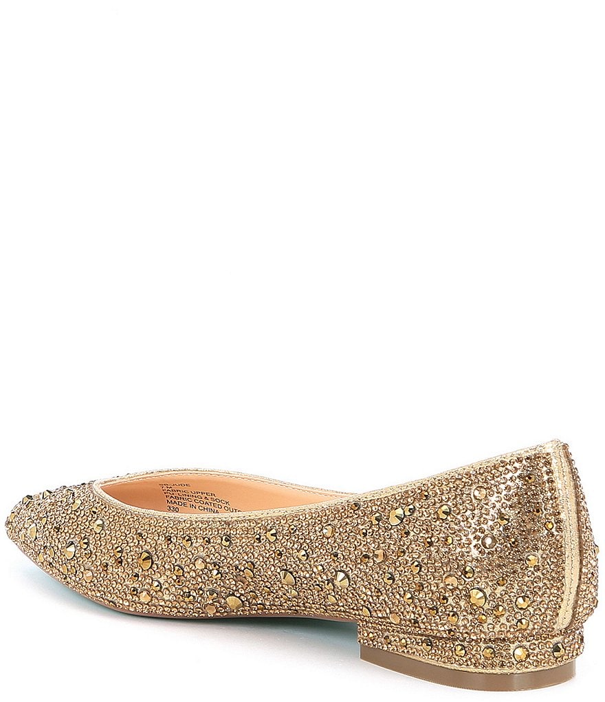Blue by Betsey Johnson Jude Rhinestone Jeweled Dress Flats