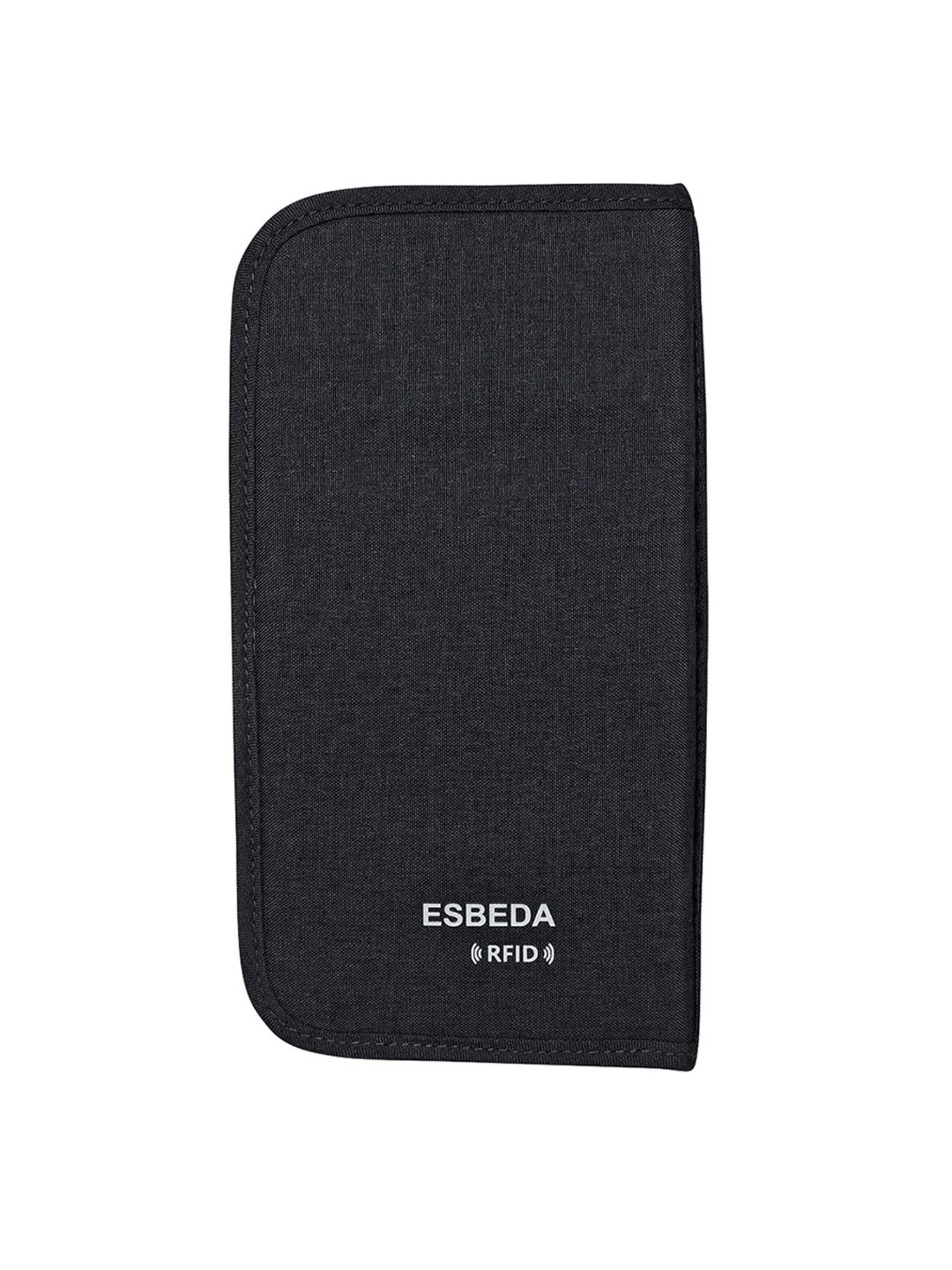 Esbeda Black Casual Nylon RFID Passport Wallet for Men