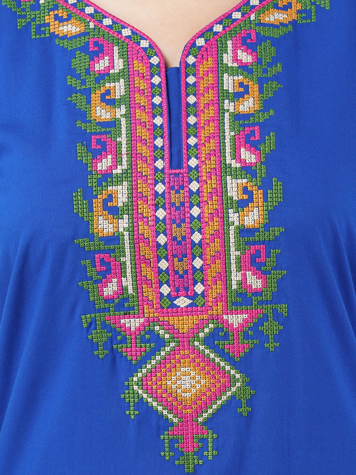 KOI SLEEPWEAR Blue Embroidered Nighty