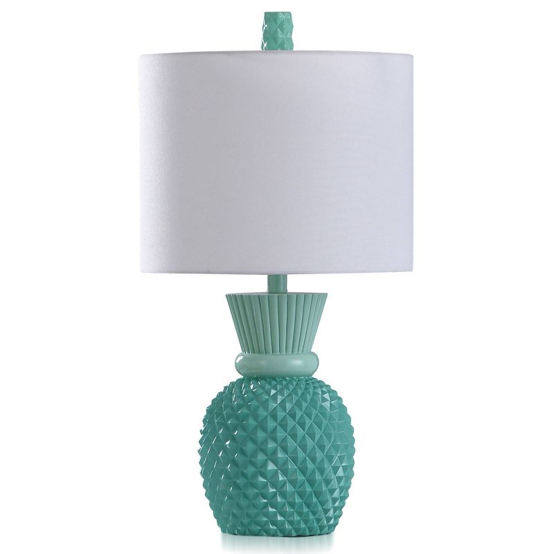 Nakita Painted Base Pineapple Shaped Accent Table Lamp with Linen Shade Brown - StyleCraft
