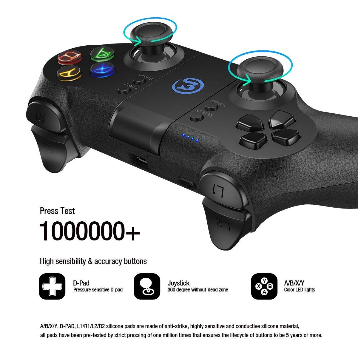 Gaming Controller 2.4G Wireless Gamepad for Android Smartphone Tablet/ PC Windows/ Steam/ Samsung VR/ TV Box/ PS3 &ndash; Android