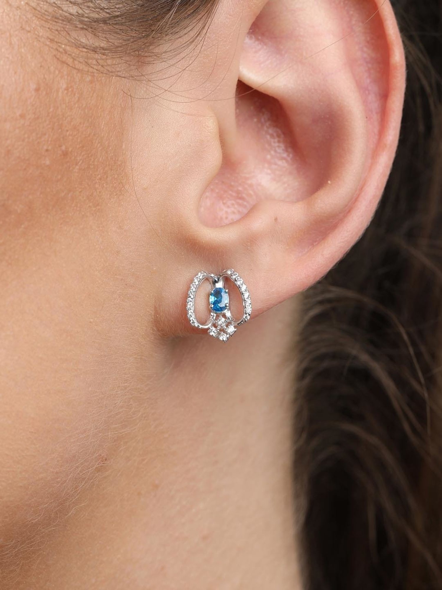 Clara 92.5 Sterling Silver Stella Earrings for Women