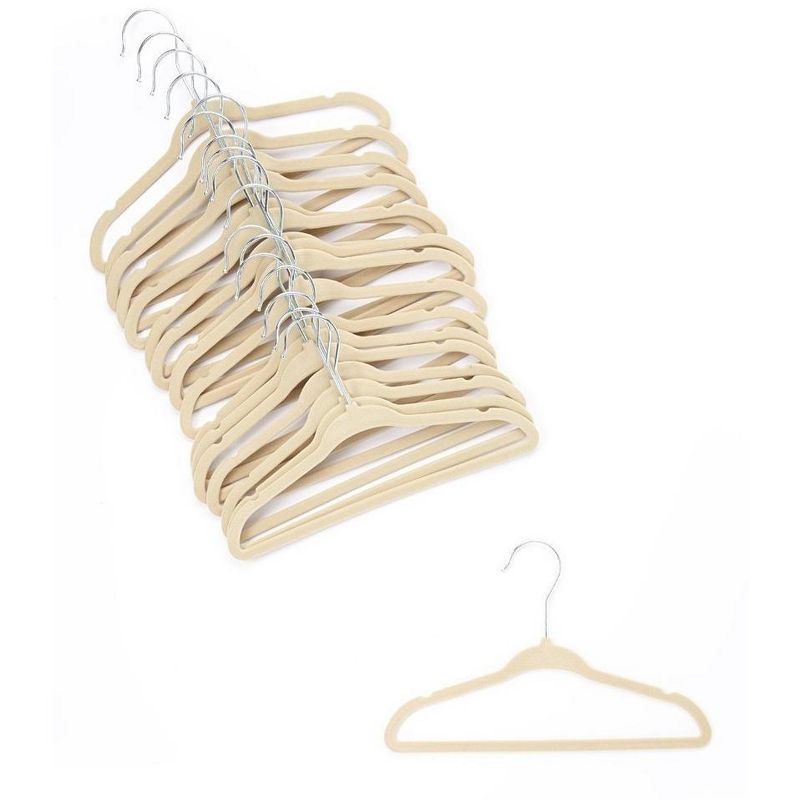 Homeitusa 30 Pack Baby Valvet Hangers - Ivory