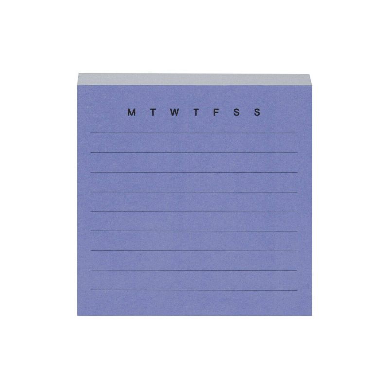 Post-it 3"x3" Days of the Week Lined Notes - Blue