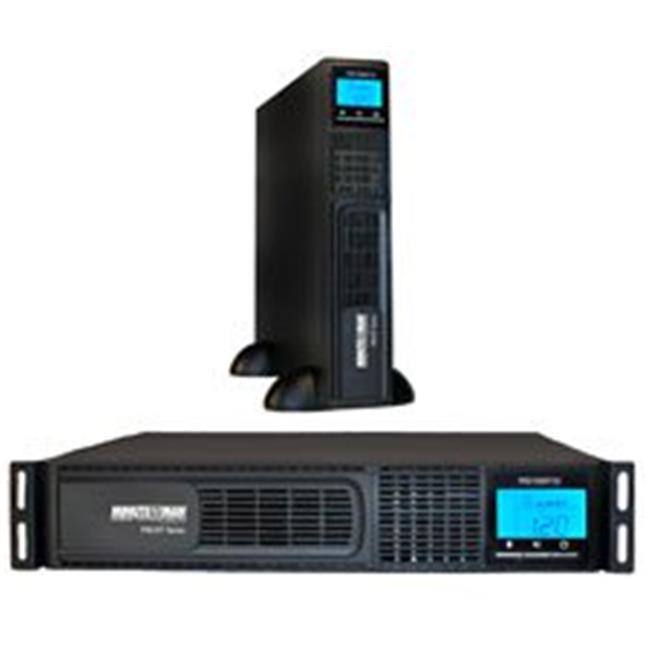 PR1000LCDRT2U Smart App Sinewave UPS System, 1000VA/900W, 8 Outlets, AVR, 2U Rack/Tower Black