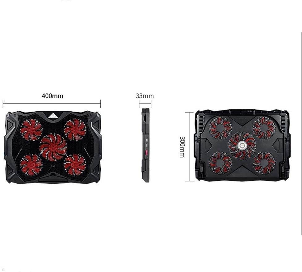 YLHXYPP 11-17 Inch Laptop Cooler Cooling Pad - Slim Portable USB Powered (5Fans)